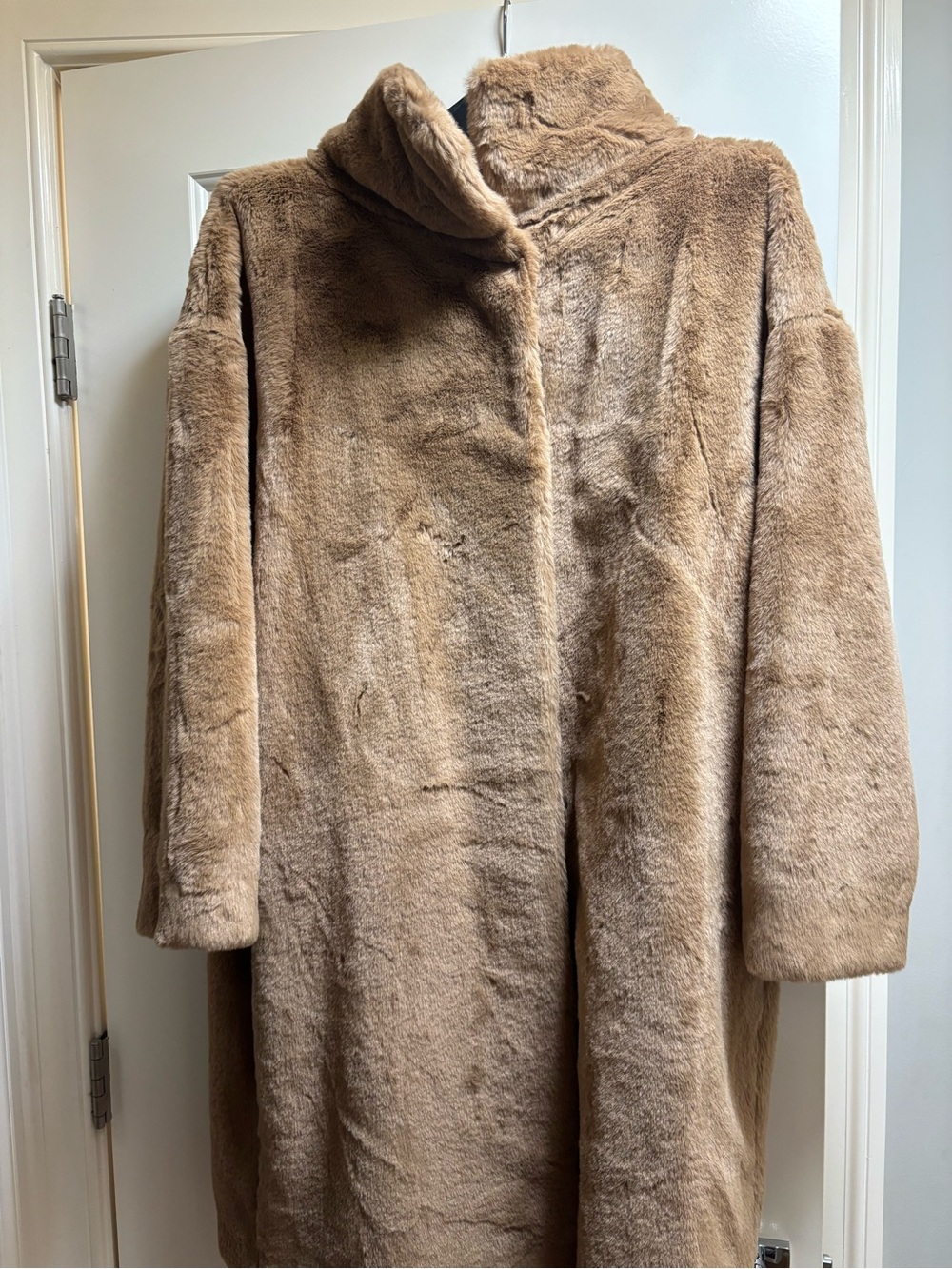 Herno Plush Teddy Coat in Light Brown